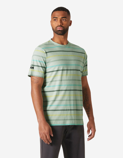 NEWPORT T-SHIRT 2.0, Green Mist Multistripe