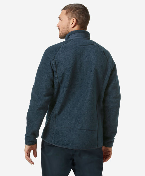 PANORAMA PILE BLOCK JACKET, Navy