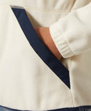 W RIG FLEECE 1/2 ZIP, Cream