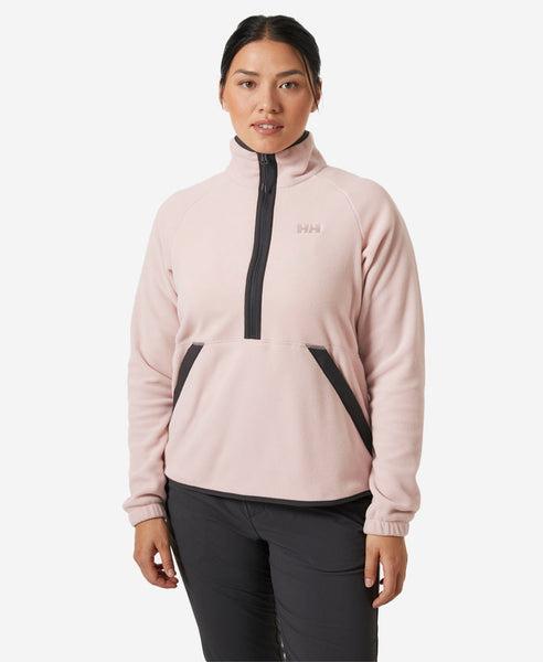 W RIG FLEECE 1/2 ZIP, Pink Cloud