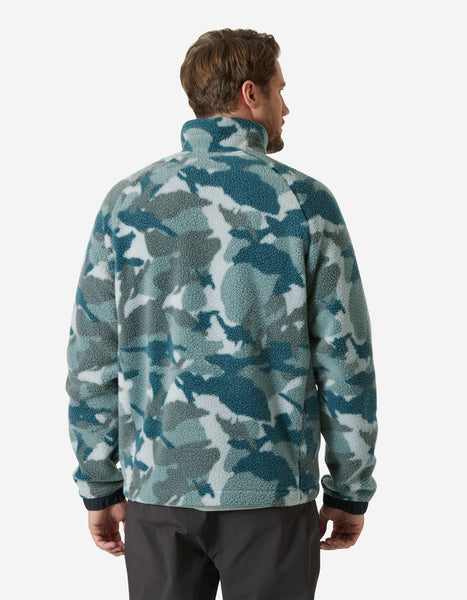 PANORAMA PRINTED PILE SNAP, Dark Creek Woodland Camo