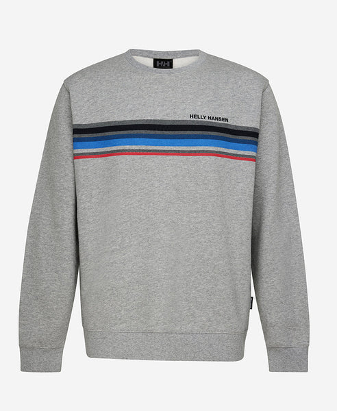 LINE UP CREW SWEAT, Grey Melange