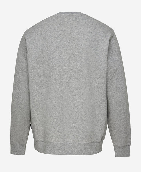 LINE UP CREW SWEAT, Grey Melange