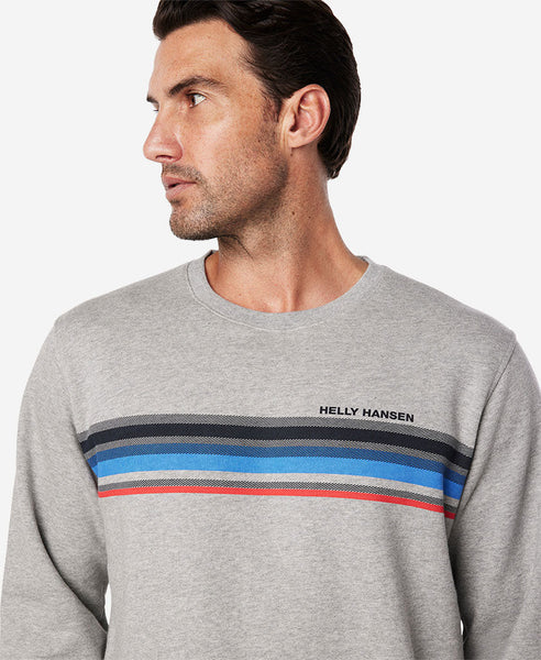 LINE UP CREW SWEAT, Grey Melange