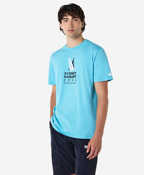 CROSS SAILS T-SHIRT, Aqua