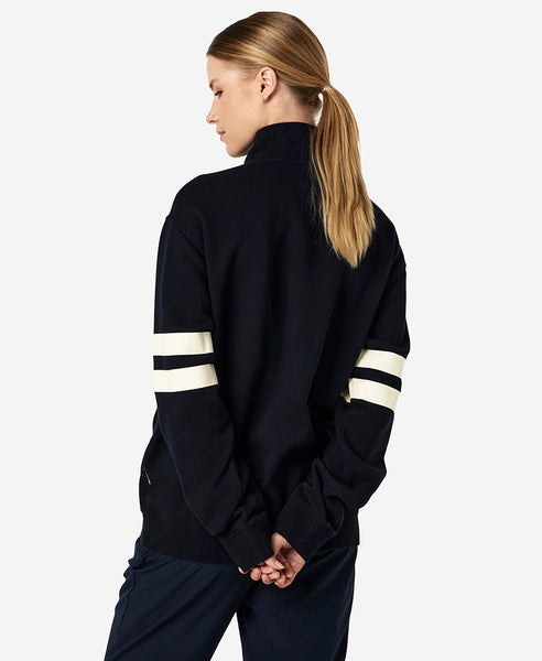 W POMMER HALF ZIP FLEECE, Navy