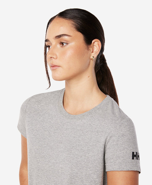 W CREW T-SHIRT, Grey Melange